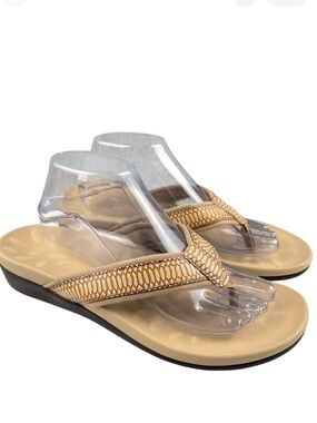 Megnya Women’s Thong Flip Flop Sandals US 9 EU 41 Beige Comfort Slip-On